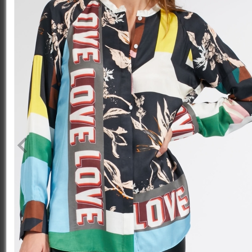 Dorothee Schumacher - Artistic Patch silk blend blouse - Size 2 - Picture 3 of 16